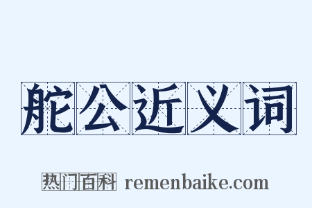 舵公近义词是什么意思的图片